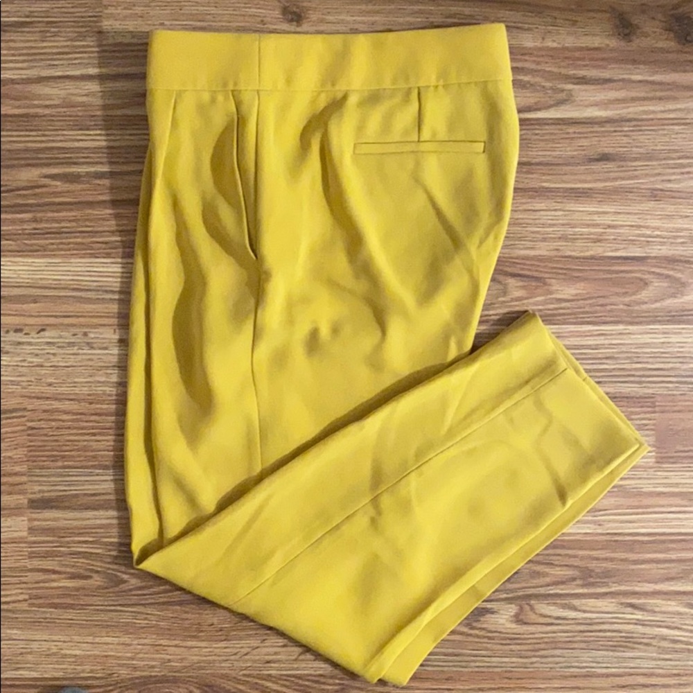 Wool Crepe Dress Trousers (mustard yellow)